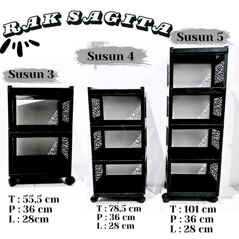 rak yoyo 4 susun rak storage yoyo susun 4 rak apartemen YOYO plastik serbaguna rak susun YOYO hitam 