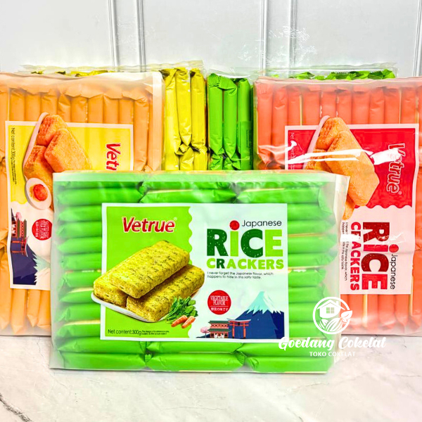 

Vetrue Japanese Taiwan Rice Crispy Crackers Krekers Beras Aneka Rasa Lobster Pedas Vegetable Salted Egg Yolk Cheese 320g / 300g