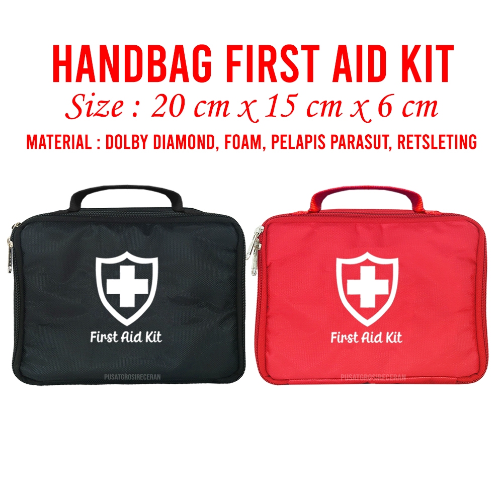 Handbag Medis Tas P3K Obat Pouch Travel Hand Bag Jinjing First Aid Homecare UKS PMI Bidan Kit Nursin