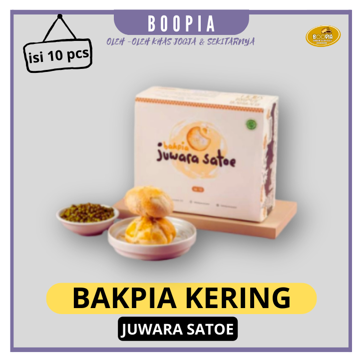 

BAKPIA JUWARA SATOE CRISPY - BAKPIA KERING ISI 10 - BAKPIA KACANG HIJAU ASIN PANDAN ORIGINAL