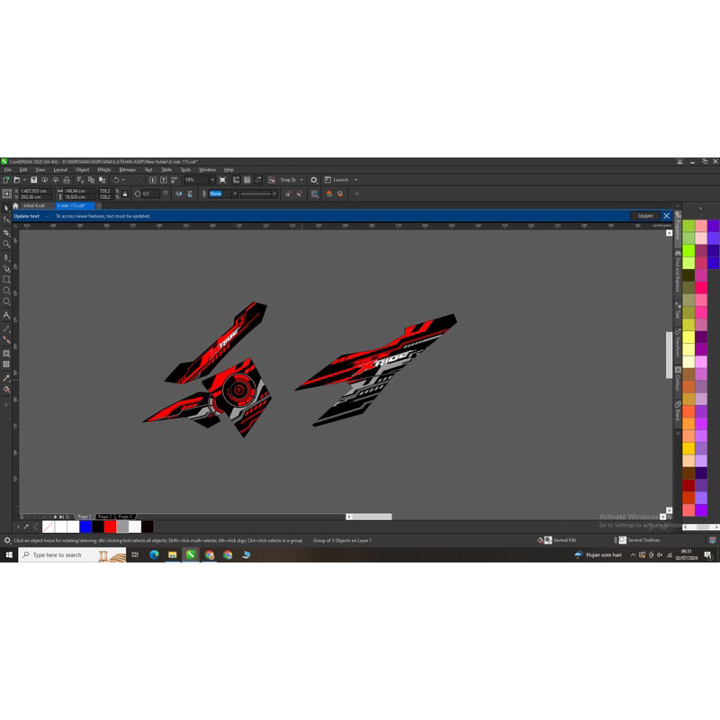 striping x ride old keren