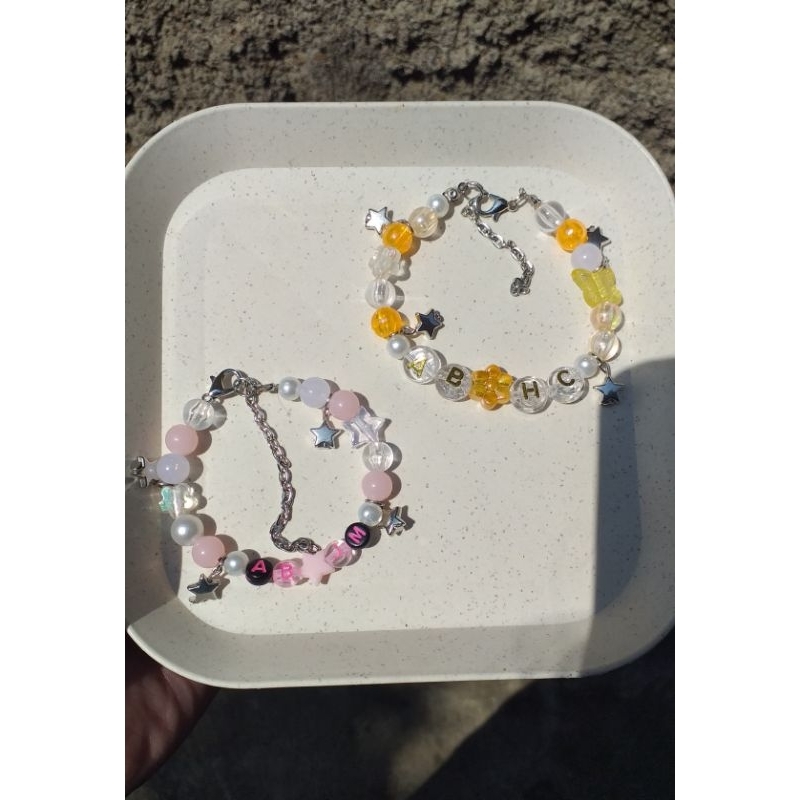 Bracelet custom nama/ Bracelet aesthetic custom huruf/gelang custom nama/gelang custom huruf/gelang 