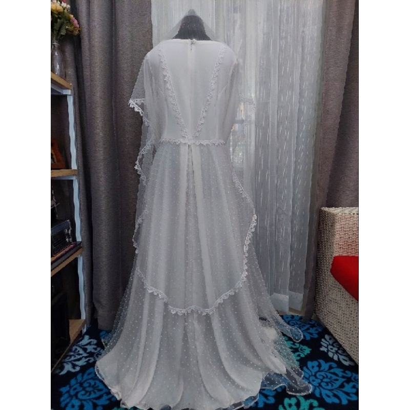 Gaun Pengantin/ gamis walimah/ dress syari