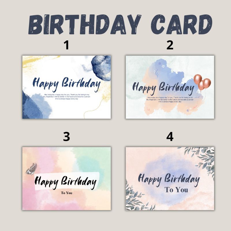 Birthday Card // Aesthetic Card // Happy Birthday Card // Card // Kartu selamat ulang tahun // desai