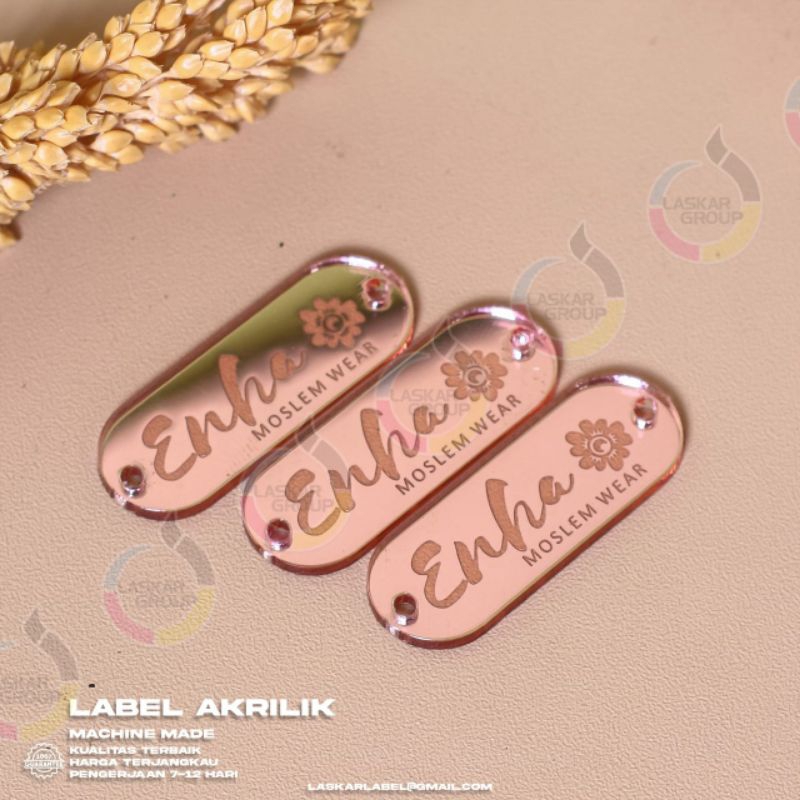 label akrilik label hijab,label akrilik premium label nama