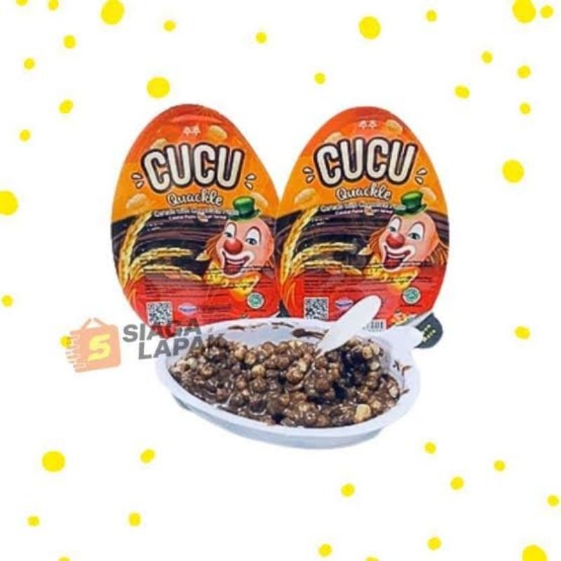 

ECER COKLAT CUCU QUACKLE TELUR SEREAL RICE CRISPY 2 PCS X 15 GR