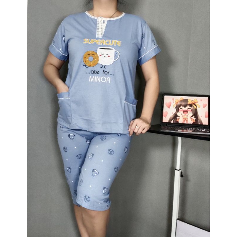 Baju tidur / piyama wanita / baju tidur 3/4 / baju tidur tessa
