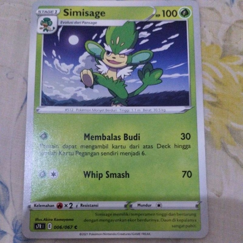 kartu pokemon asli simisage