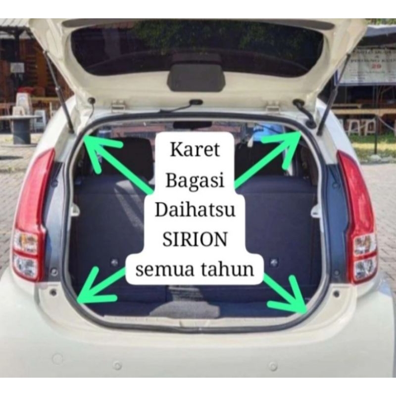 karet balon karet pintu bagasi full set mobil daihatsu sirion original