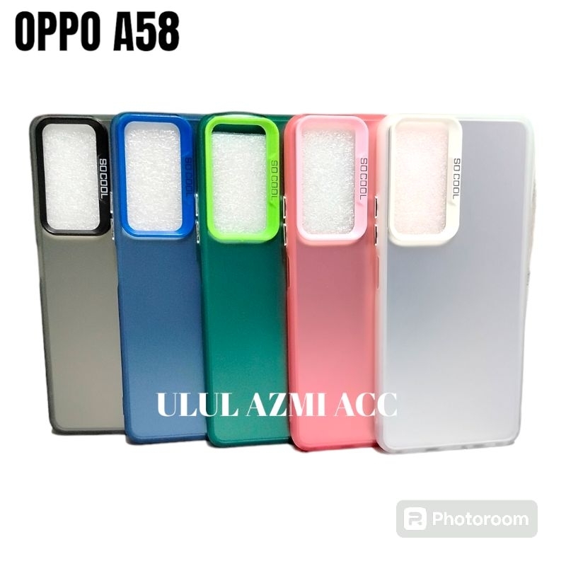 Case IMD Plate Hologram Oppo A58 Softcase Hardcase Pelindung Kamera