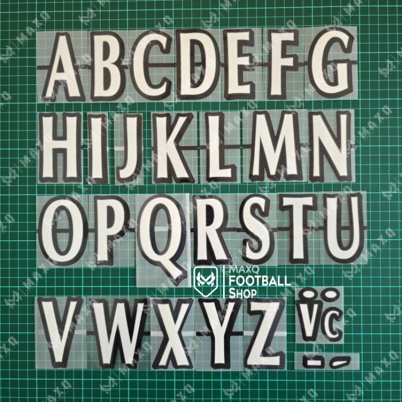 FONT HURUF LIGA INGGRIS PREMIER 1996 - 2007 BPL RETRO CUSTOME PUTIH
