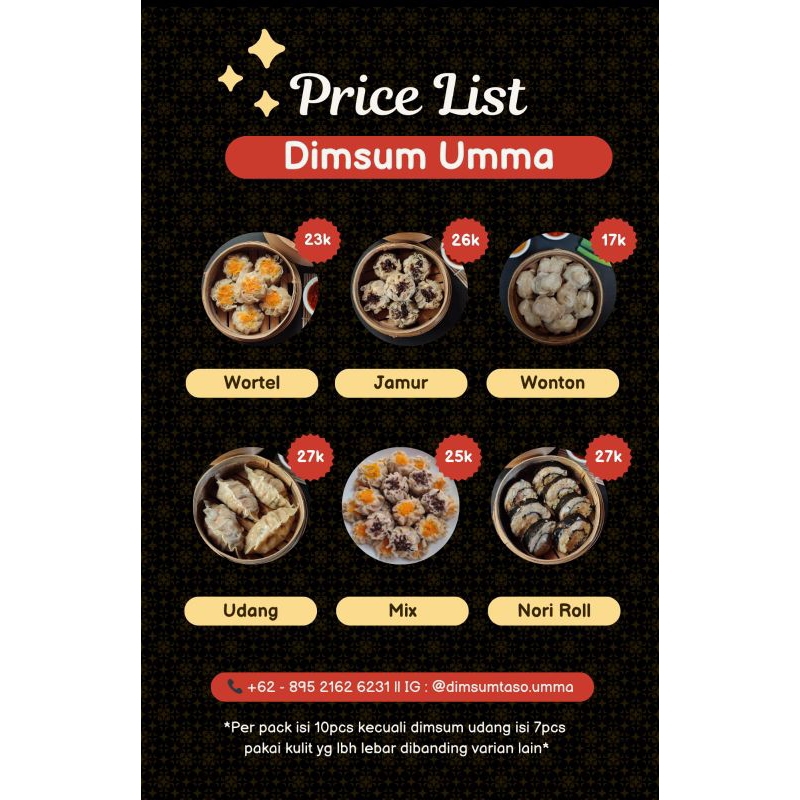 

Pesanan dimsum umma
