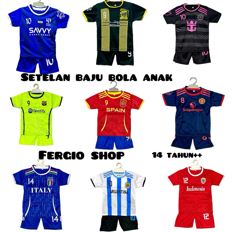 Baju bola anak 14 tahun/ baju bola anak remaja/ jersey bola anak tanggung/ setelan baju bola anak/ k