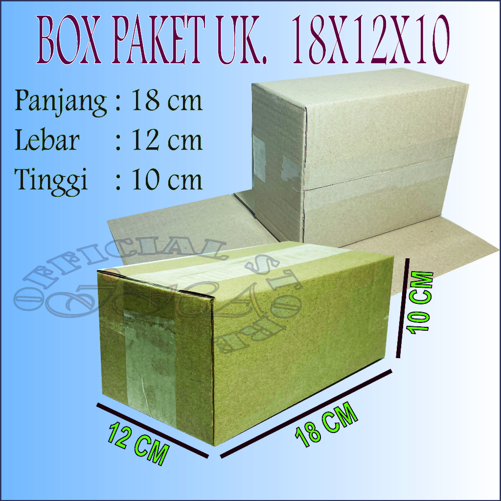 

kardus packing uk. 18x12x10 single wall box paket online murah dus packaging