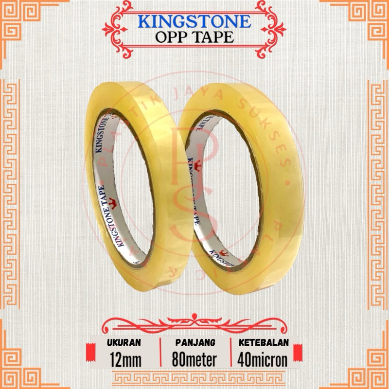 

Opp Tape + Isolasi bening + Lebar : 12mm / 0,5inci + Varian Panjang : 55meter 65meter 80meter + Kingstone Good Quality