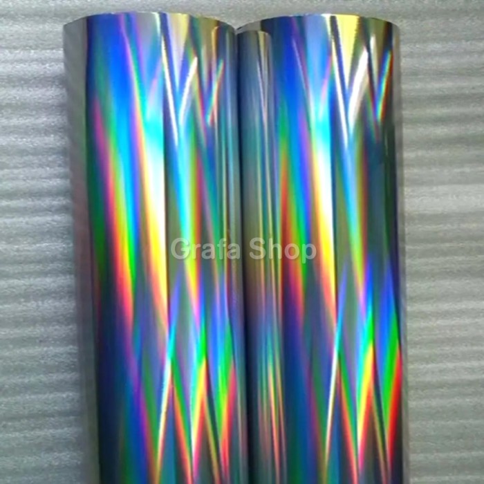 

Stiker skotlite hologram laser chrome rainbow pelangi