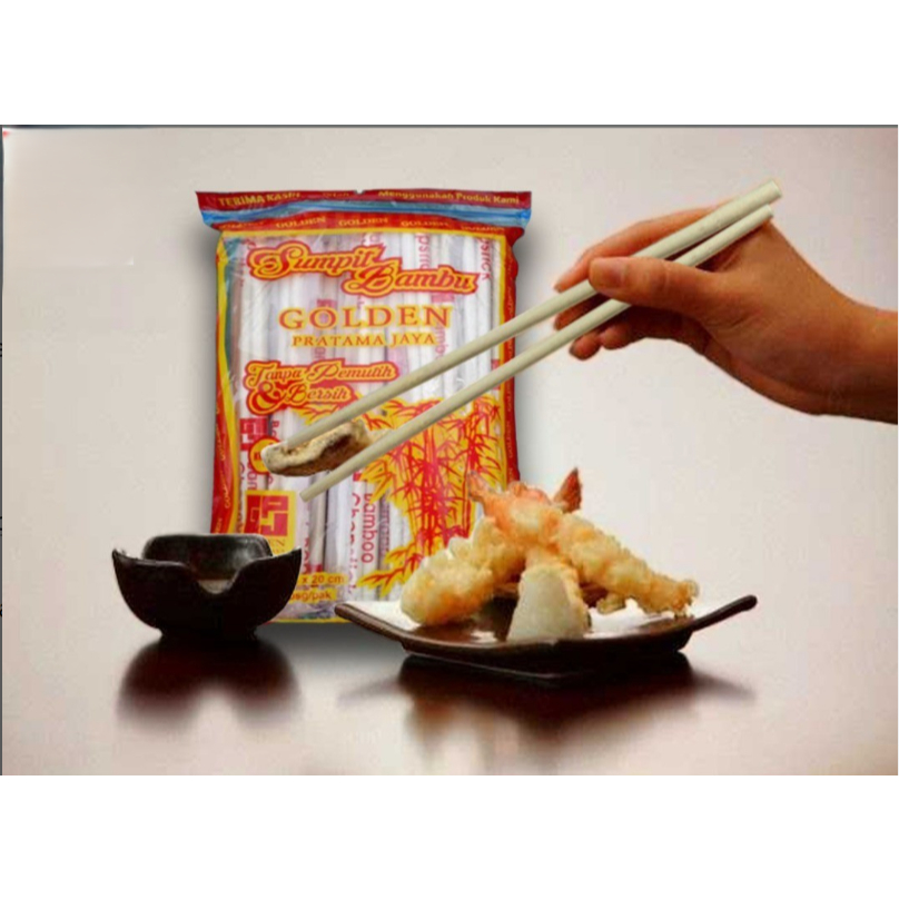 (ISI 50 psg) SUMPIT BAMBU KUALITAS BAGUS/SUMPIT KAYU/ SUMPIT MIE/ CAP GOLDEN