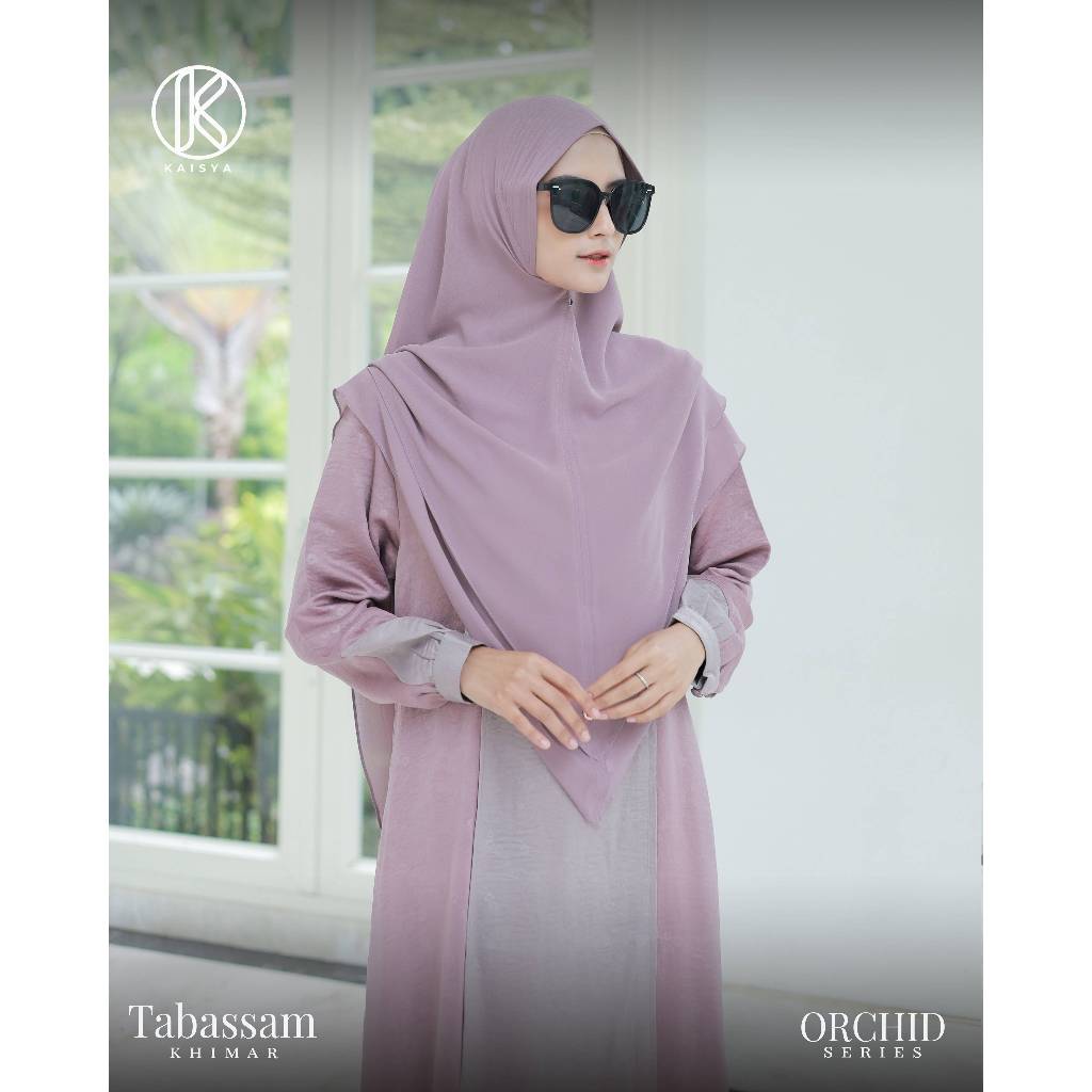 KAISYA-TABASSAM KHIMAR CERUTI SYARI PREMIUM 2 LAYER POLOS HIJAB INSTAN