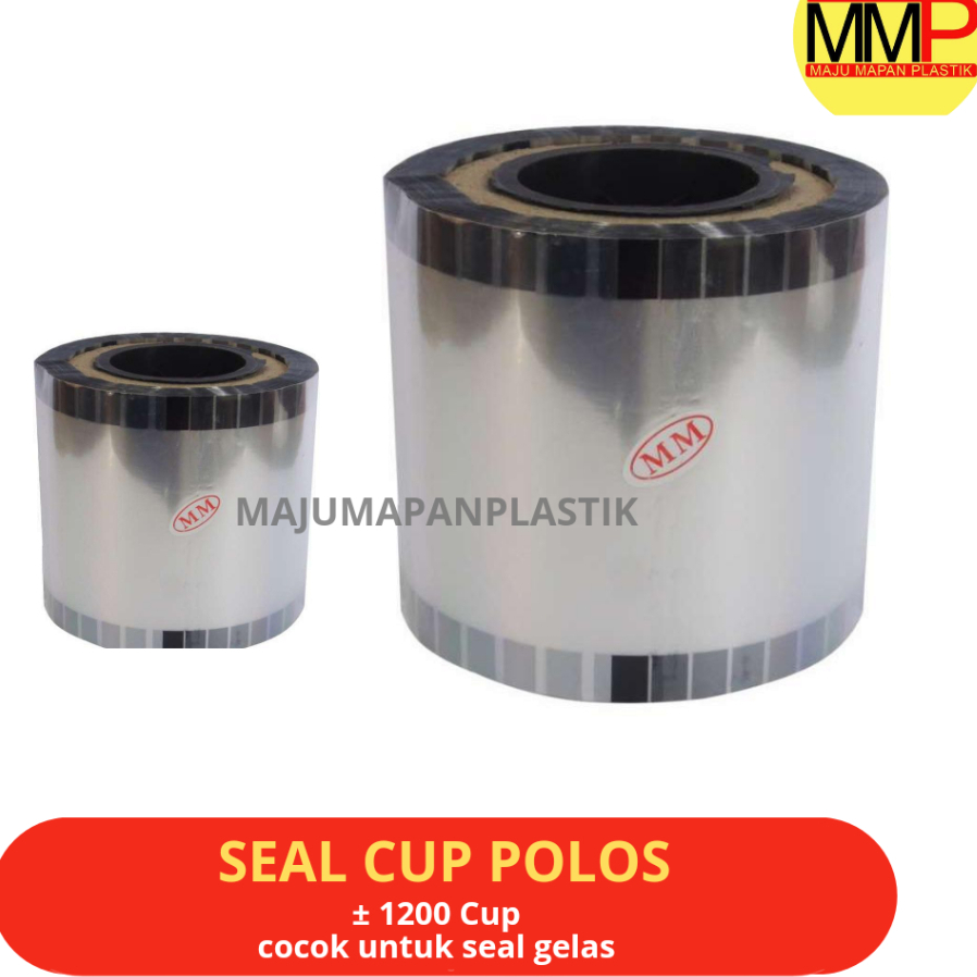 Plastik Segel gelas polos/ Seal Cup Motif / Plastik pres segel Gelas / Plastik Penutup Gelas