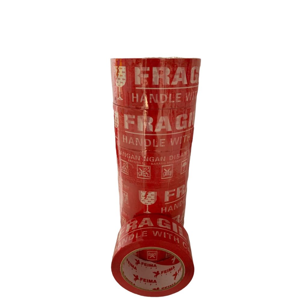 

HLS - (6 Pcs) [MERAH] Lakban Fragile Merah Lakban Jangan Dibanting 48 MM x 72 YARD