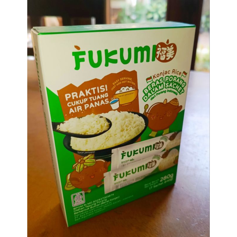 

Fukumi Beras Porang Box Sachet - Shirataki/Konjact Rice