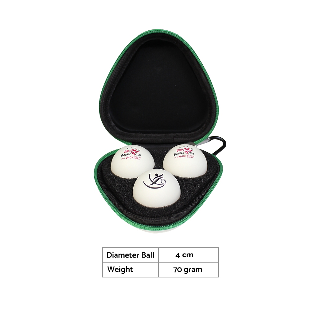 Bola Pingpong Double Fish *3 + Pocket