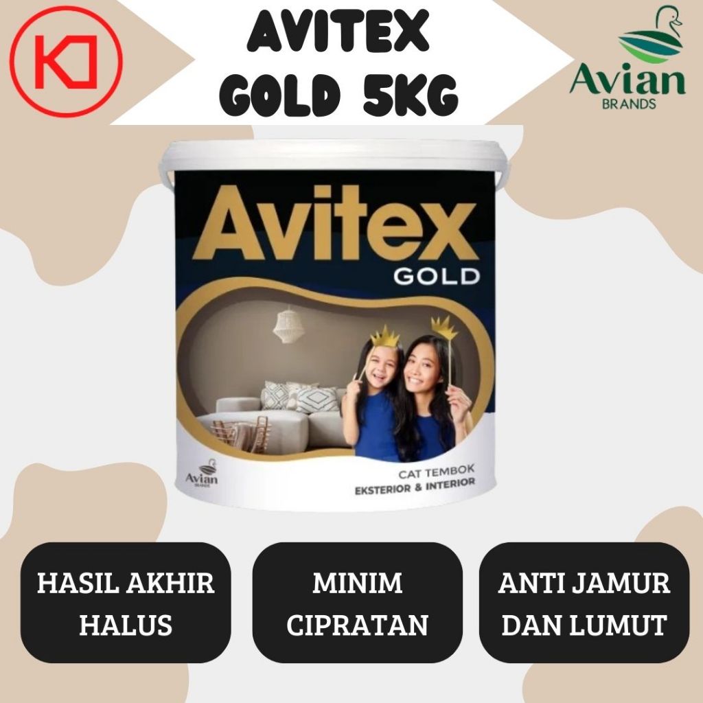 CAT TEMBOK AVITEX GOLD - INTERIOR & EXTERIOR 5kg
