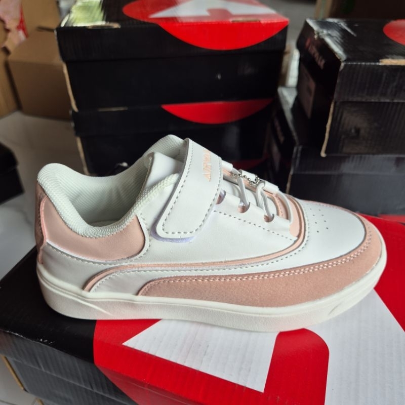 Airwalk Sepatu Sneakers Anak Perempuan BerynJR Putih-Pink| Girls Kids Sneakers Shoes Airwalk White P