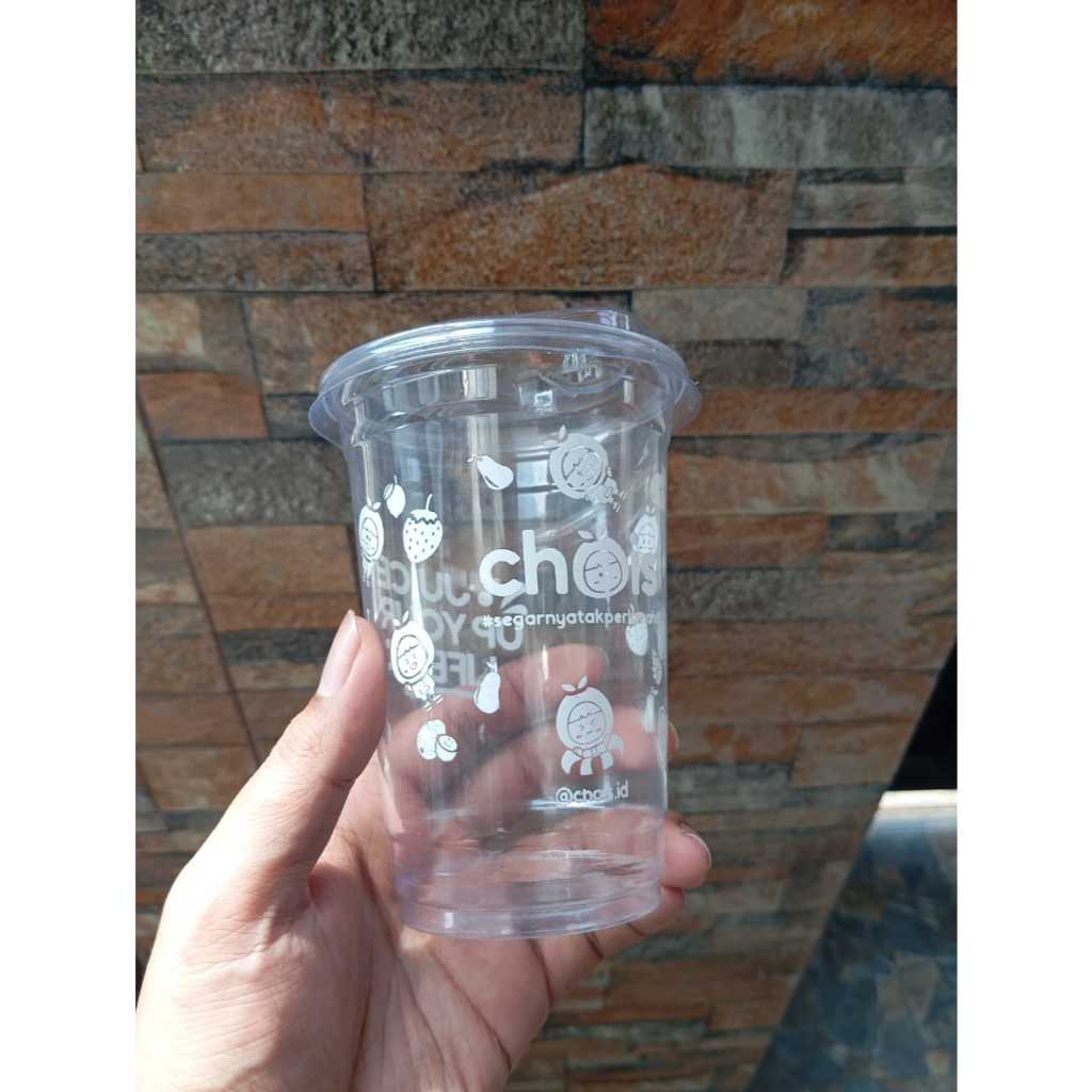 Sablon Cup 14 oz PET tebal 12gr medan