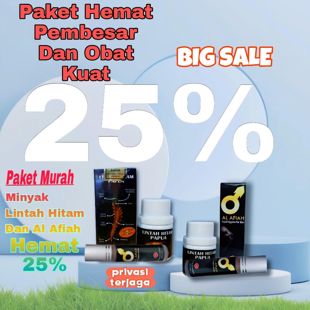 PAKET HEMAT | AL AFIAH DAN MINYAK LINTAH HITAM PAPUA ASLI 100% ORI | OBAT KUAT DAN TAHAN LAMA | PEMB
