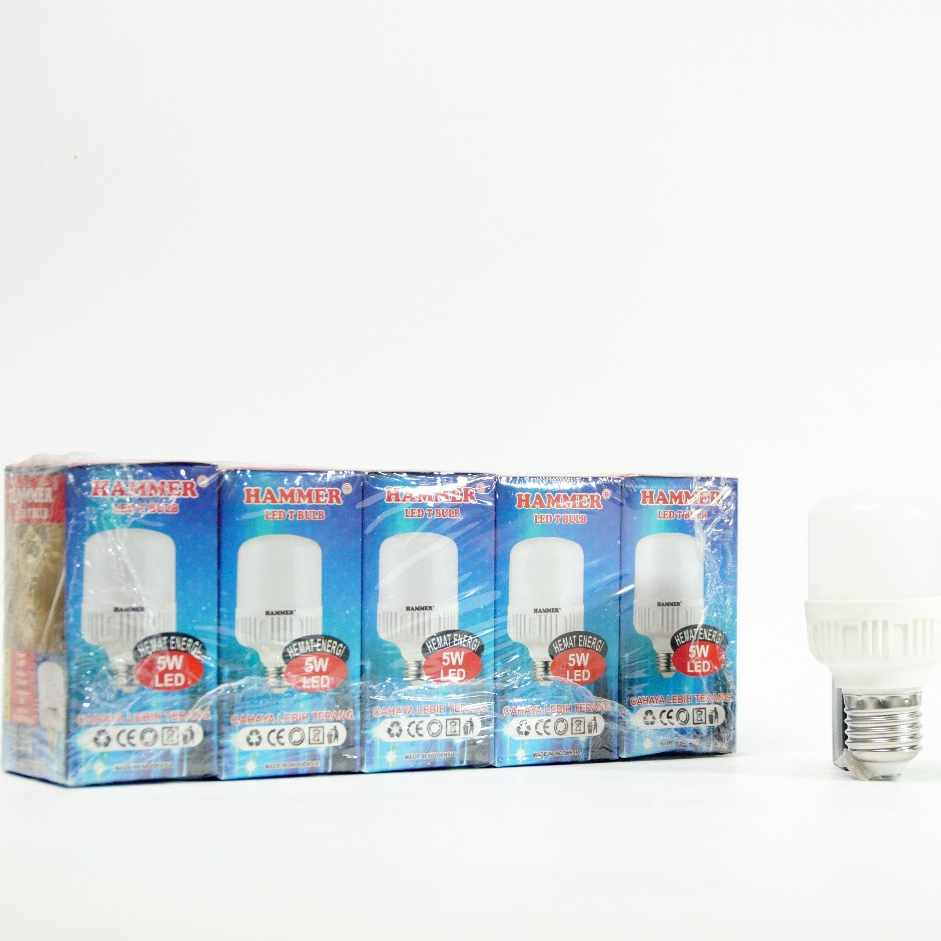 Lampu LED 5W / 10W Putih T Bulb HAMMER 5watt / 10watt