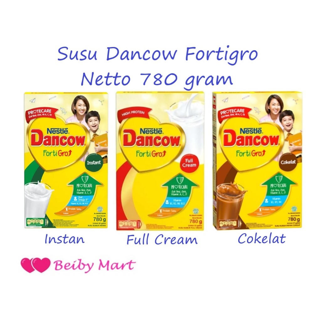 

Susu DANCOW Fortigro Rasa Instan Vanila, Cokelat, Full Cream Netto 780gram