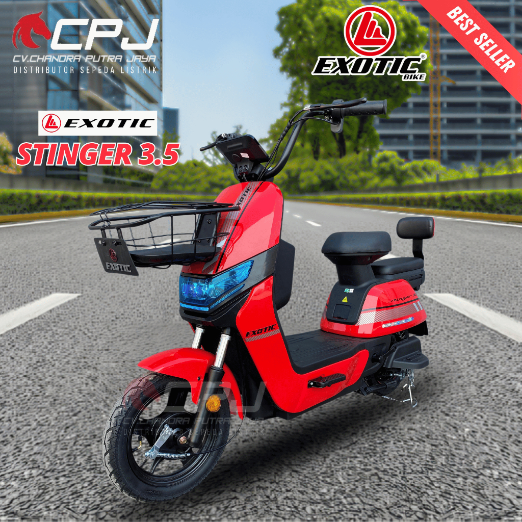 Sepeda Listrik EXOTIC STINGER 3.5 Limited Edition Terbaru 500 Watt Garansi Resmi not Uwinfly Exotic 