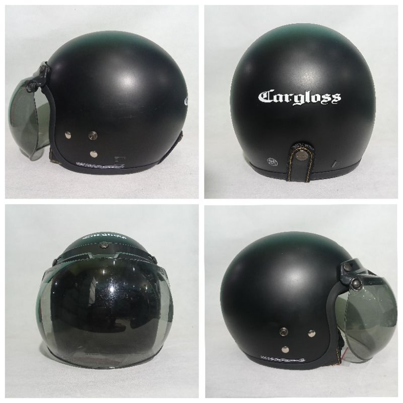 HELM CARGLOSS CFM ORIGINAL PLUS KACA CEMBUNG HITAM ALLCOLOUR