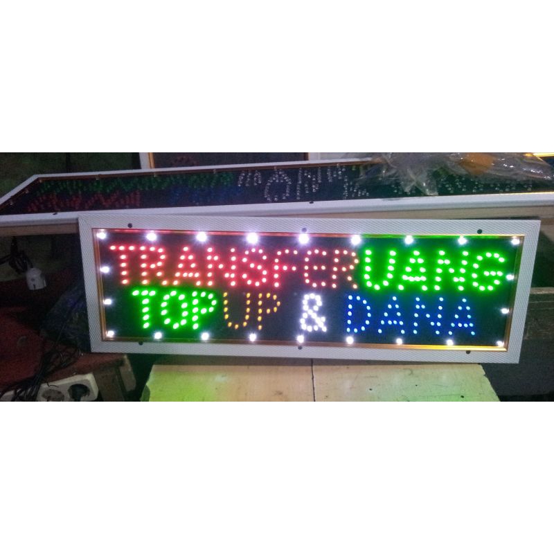 Jual lampu tulisan TRANSFER UANG TOP UP & DANA