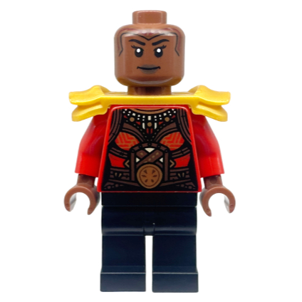 Minifigure sh870 Okoye - Red Top, Shoulder Armor