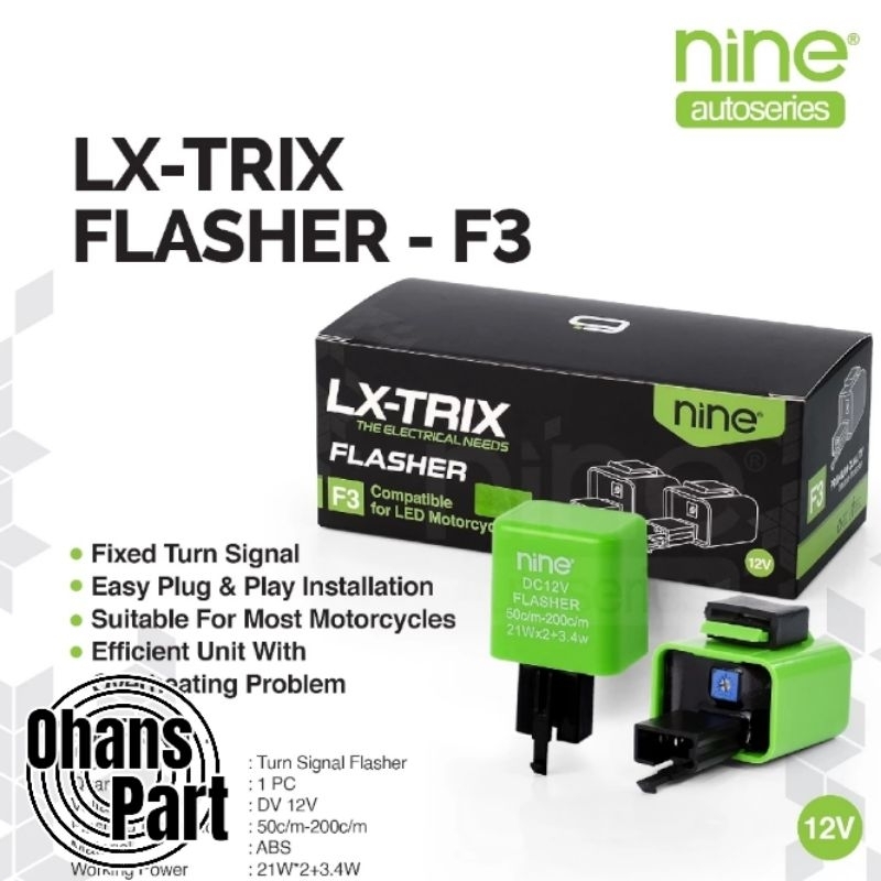 FLASHER SEIN NINE LX-TRIX LED SEIN MOTOR TERBARU F3 VARIO 150 NEW AEROX NMAX LEXI R15 NEW