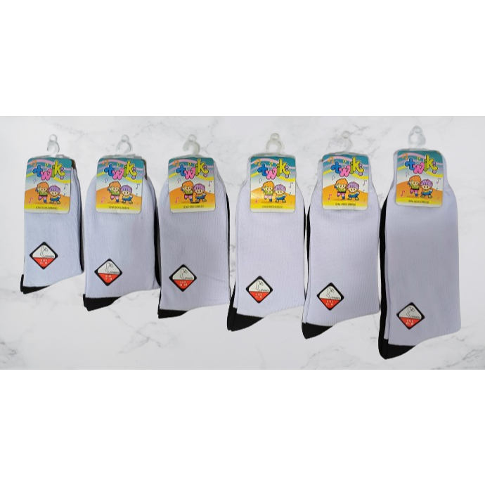 TWIKI - Kaos Kaki Sekolah Telapak Hitam Full