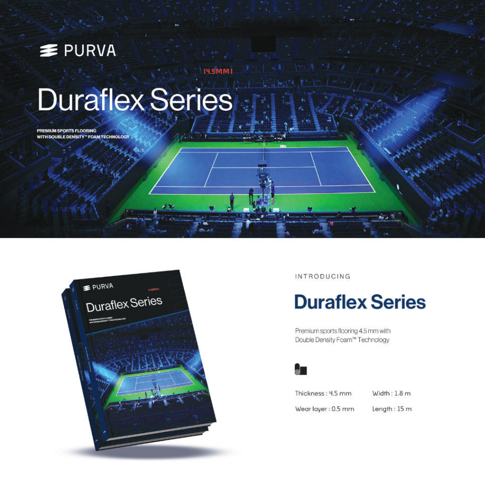 Vinyl Roll Sport Tebal 4,5mm / Vinyl Lantai Olahraga - PURVA DURAFLEX