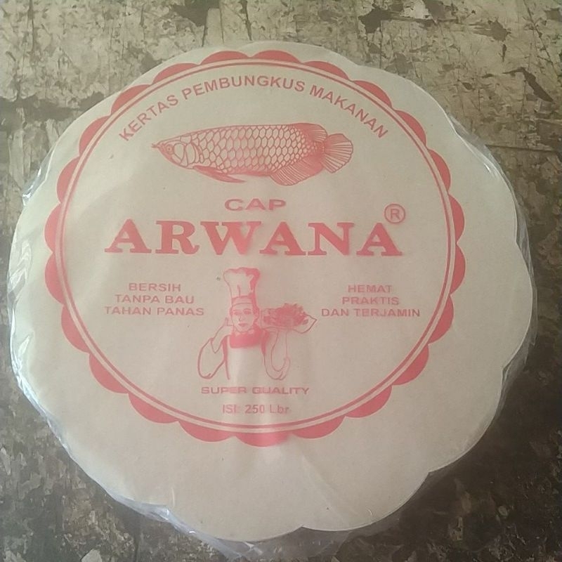 kertas nasi bulat cap arwana