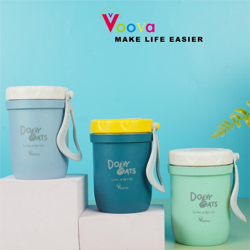 VOOVA Termos Sup Mini Multifungsi / Mangkuk Sup Jerami Gandum 310ml / Wadah Sup Sayur Kuah Portable