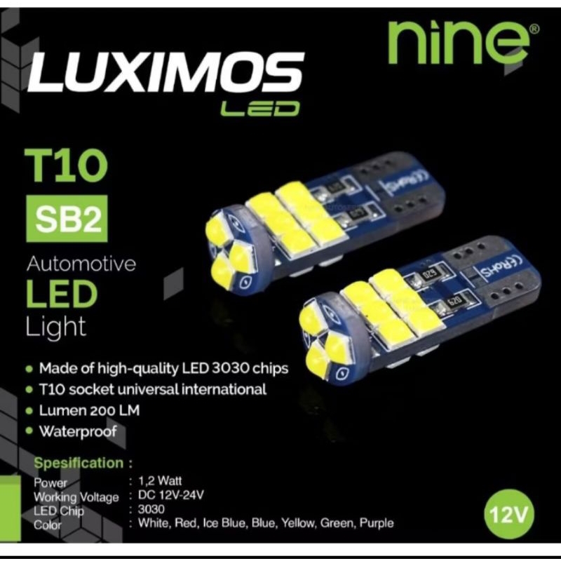 LAMPU LED SEIN SENJA T10 3030 15titik 3030 SB2 ORI LUXIMOS
