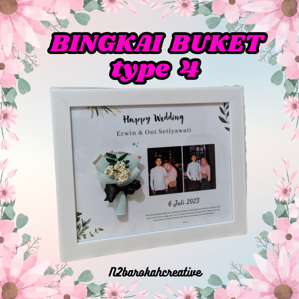 Cetak Foto Bingkai Ukuran 5R & 10R | Bingkai Buket Dengan Type Ke - 4 Termurah Dan BEST SELLER