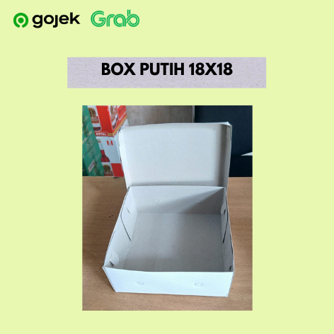 

Dus Nasi Lucky- Box Catering Putih 18x18 Per 50 Pcs