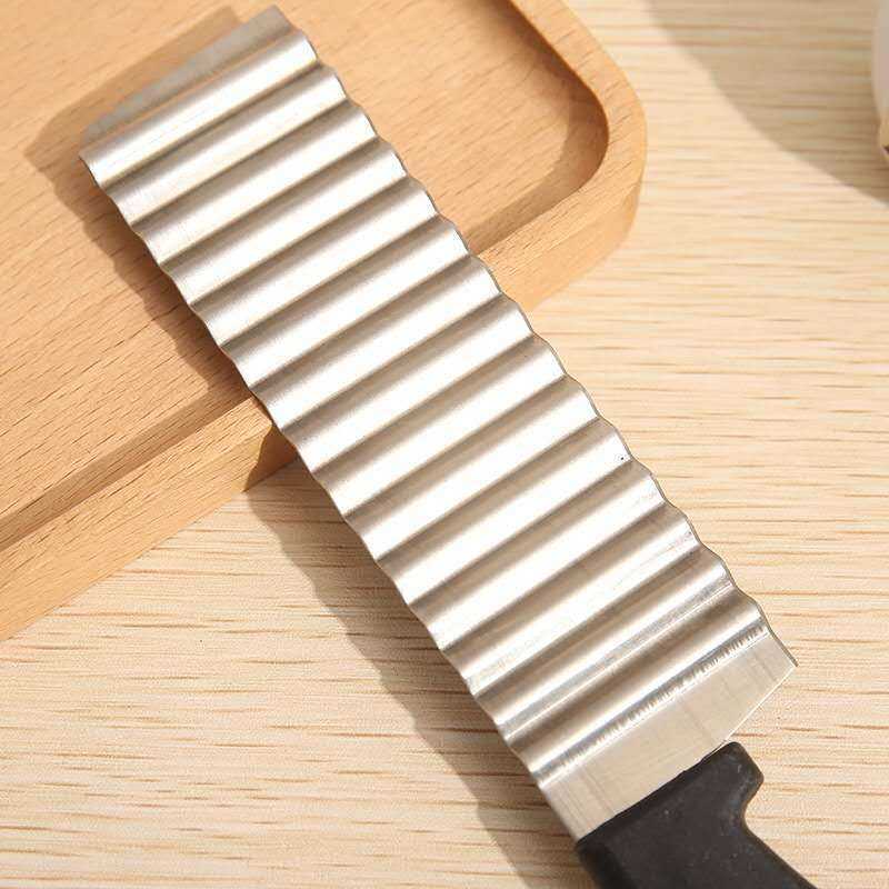 Kiwi Alat Pemotong Kentang Potato Wave Chip Knife Stainless Steel - H31 Viral Fyp