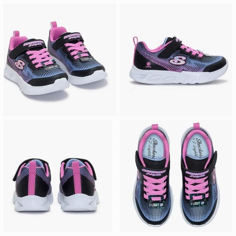 100% Original Skechers Flicker Flash Girl's Shoes Pink dan Black Kode Produk: SKE303704LPO