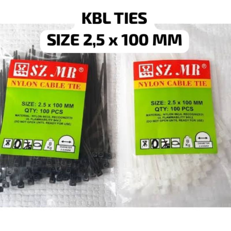 Kabel ties termurah 2.5 x 100mm Cable Ties terbaik Kabel ties makanan Kabel Ties 2.5 x 100mm
