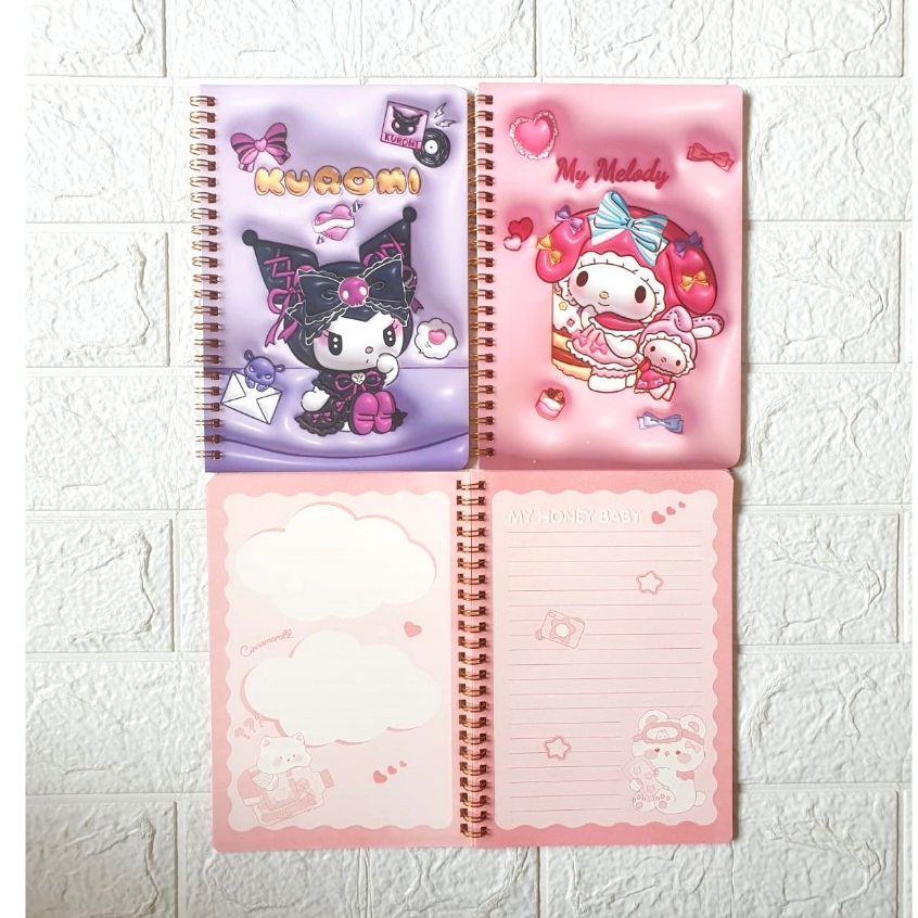 

Notebook Spiral A5-60 Hard Cover Fancy Karakter / Buku Catatan Spiral