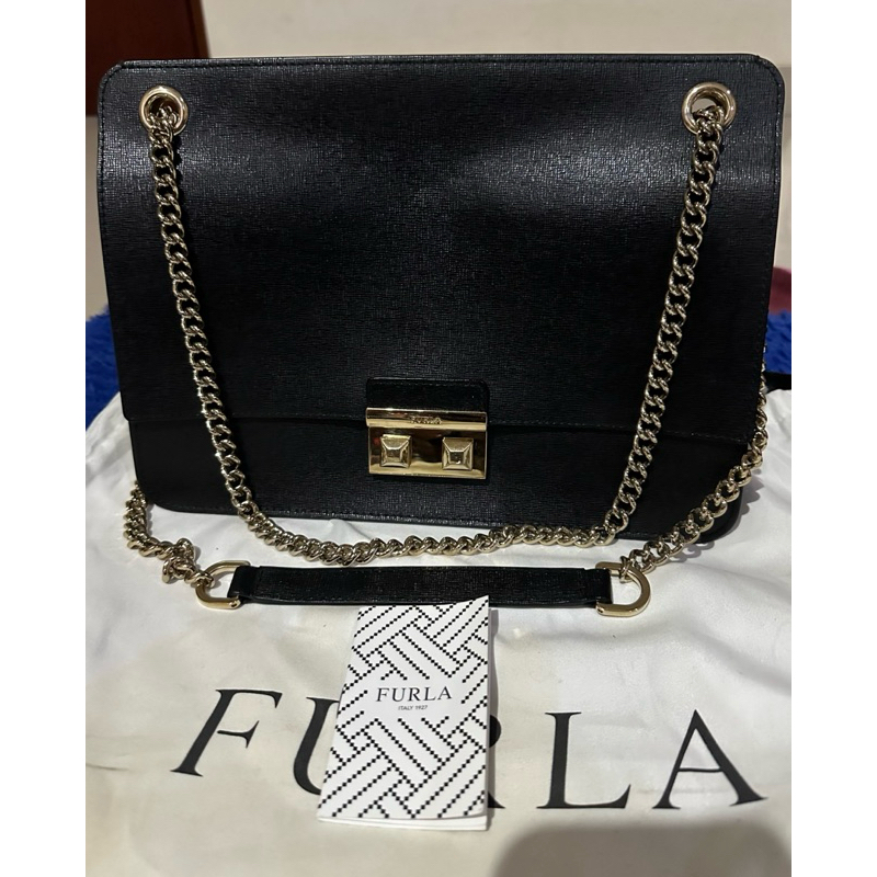 Furla black preloved