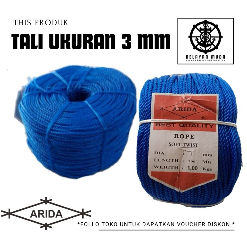 

Tali serbaguna ukura 3 mm